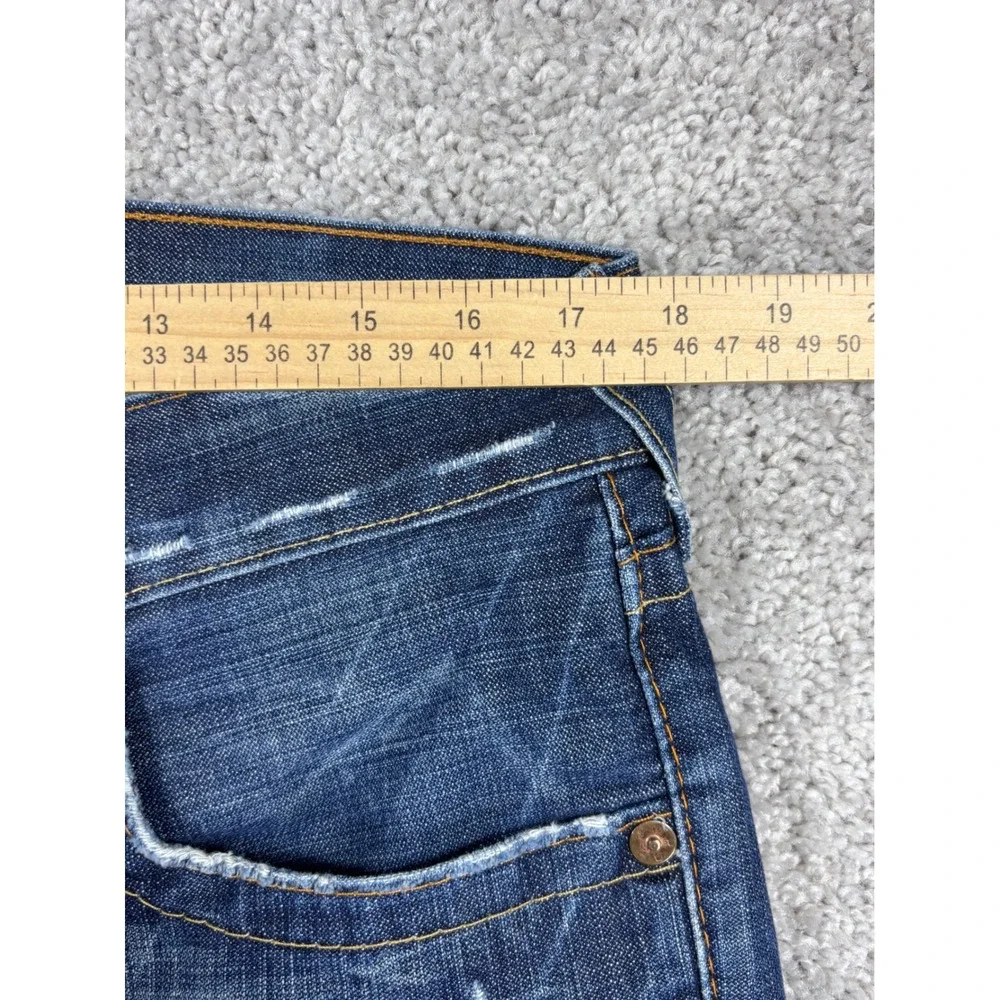 True Religion Bobby Mens Straight Leg Jeans Blue Medium‎ Wash 35x28 (READ)